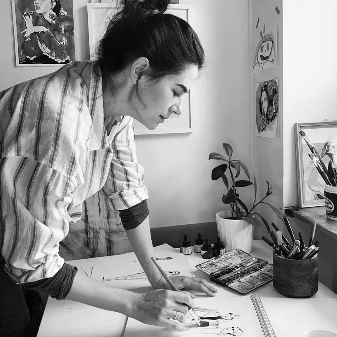 Künstlerkooperation mit der Mode-Illustratorin Anja Karboul