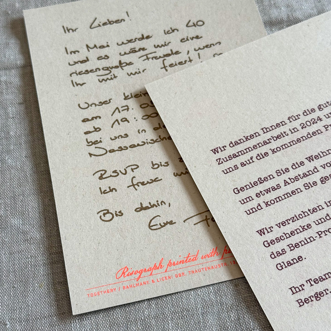 Postkarte personalisiert Risographie