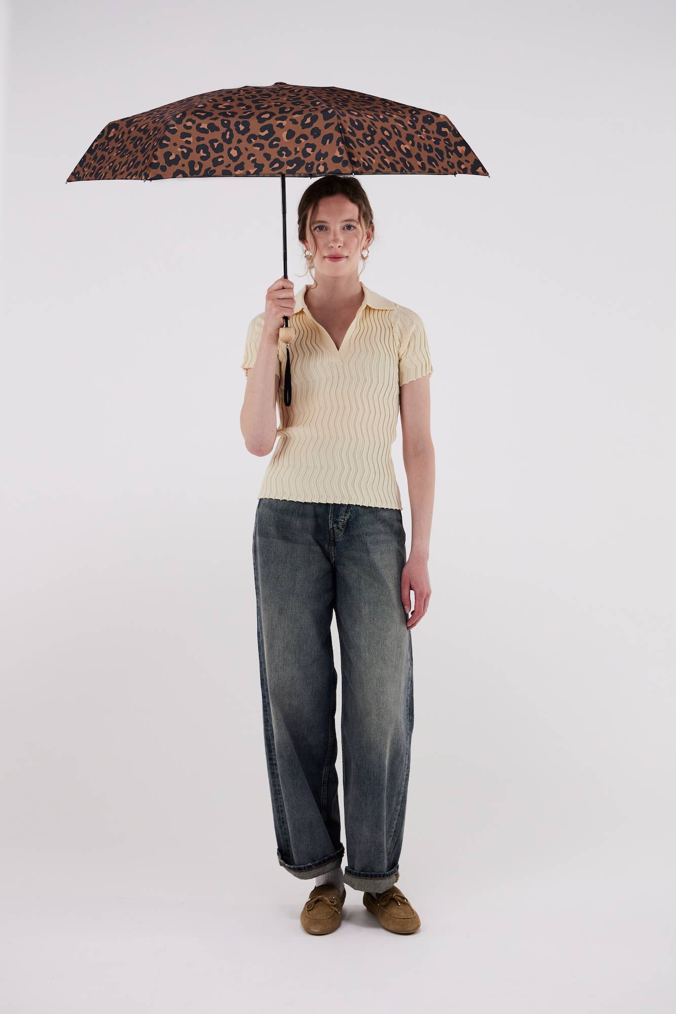 NEU! Nachhaltiger Kompakt-Mini-Regenschirm mit Leopardenmuster - Togethery