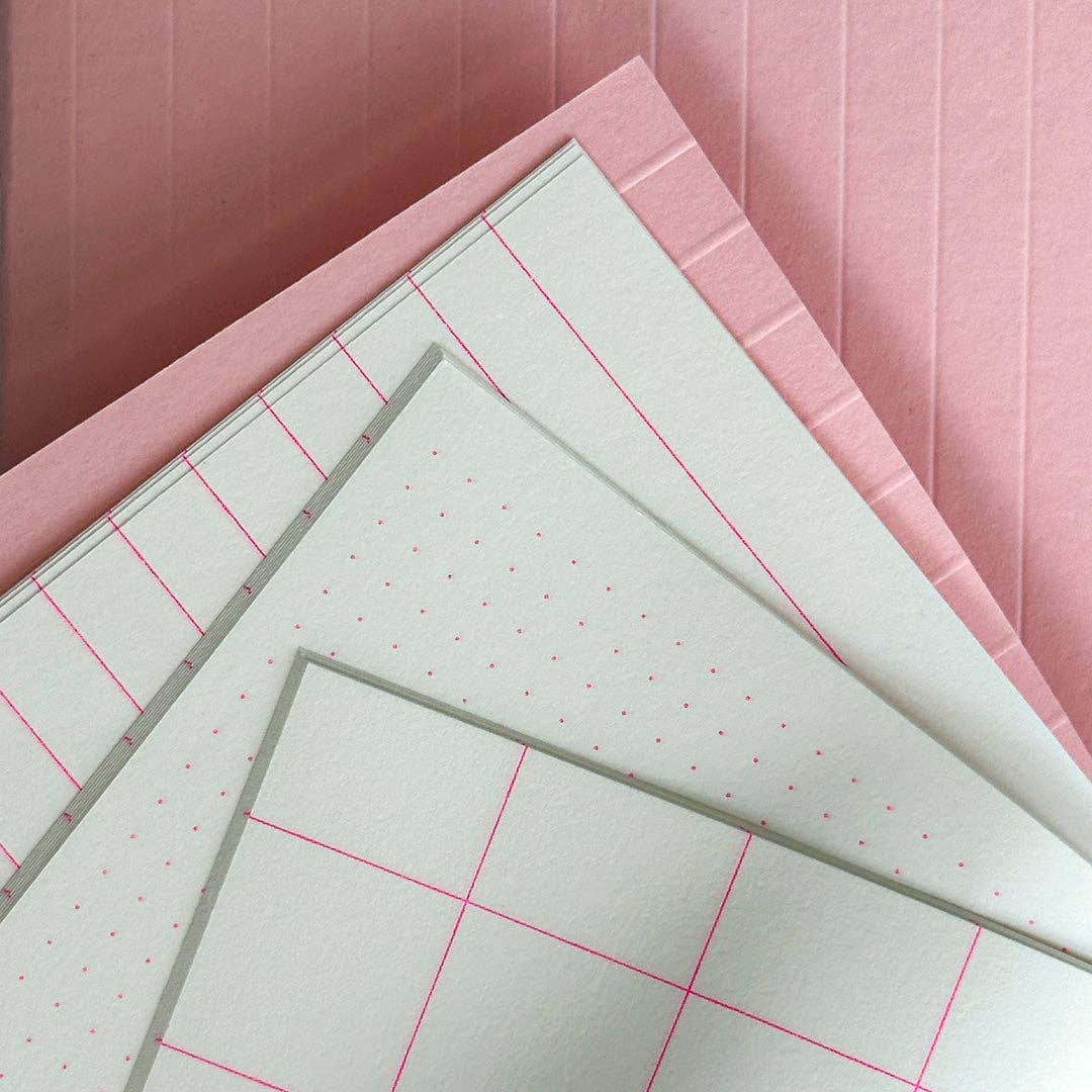 Grid Powdered Pink Notizbuch