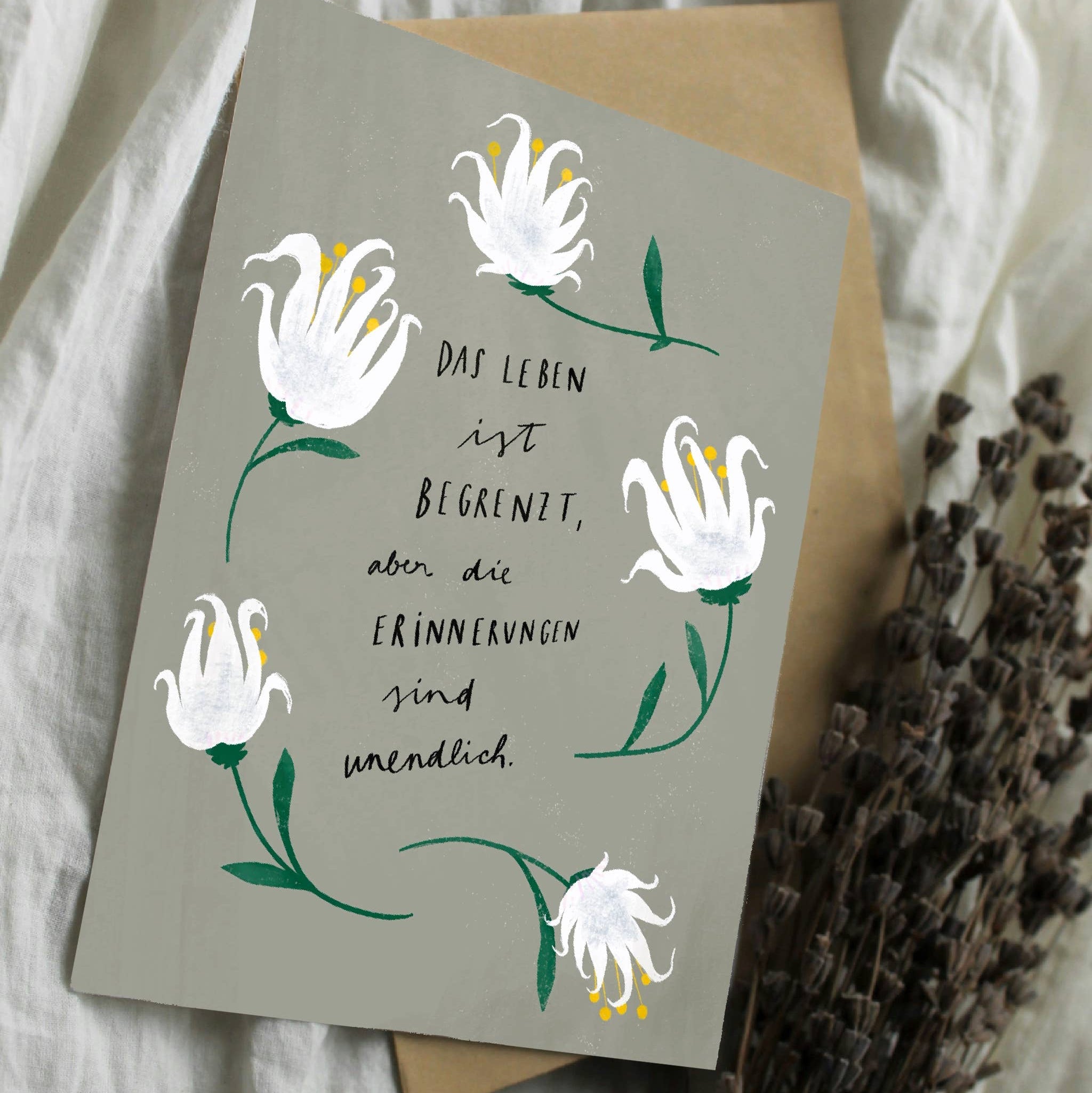 Klappkarte »Traurig« mit Umschlag