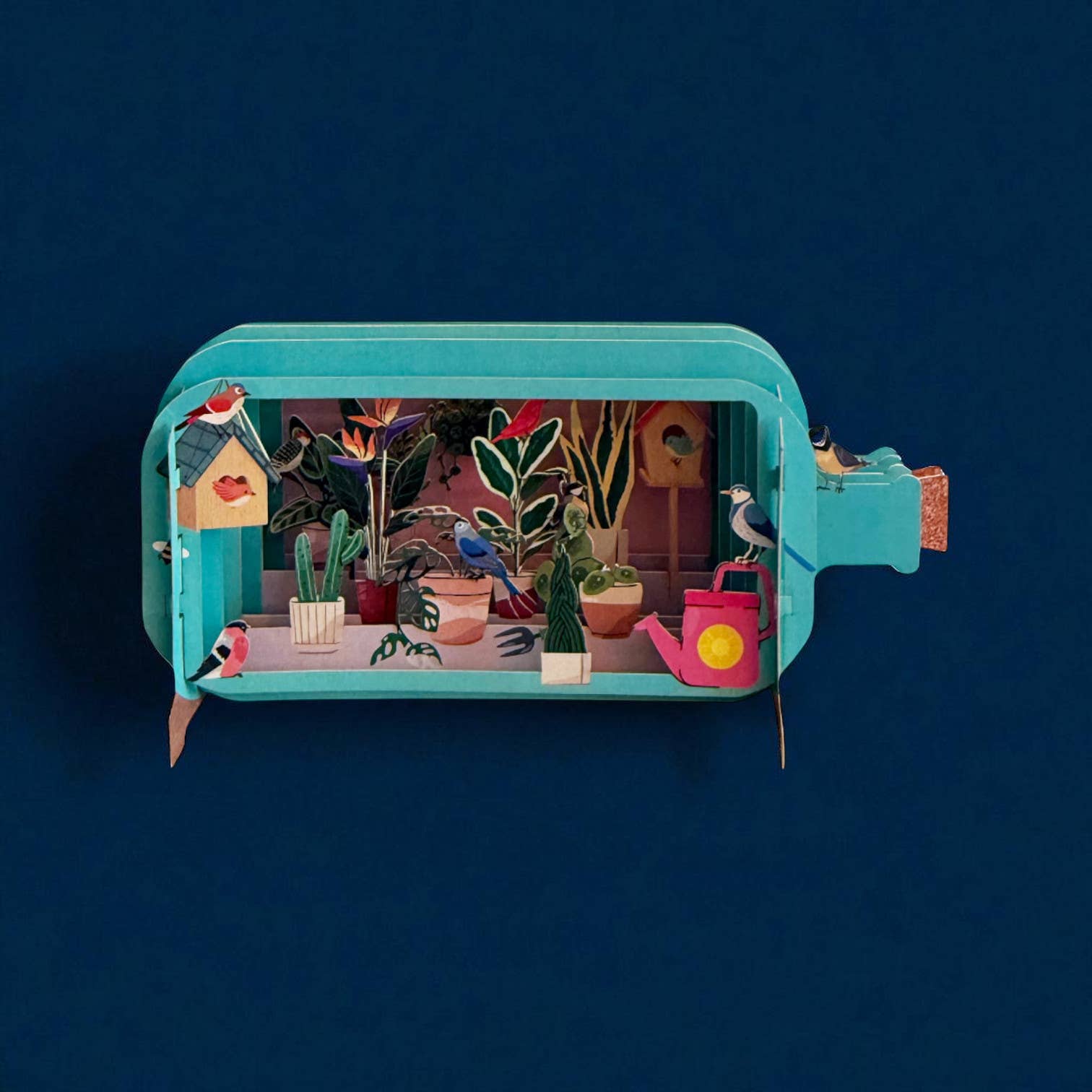 Pop-Up-Karte / Vögel / 3D