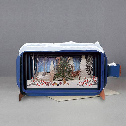 Pop-Up-Karte / Winterlandschaft / 3D