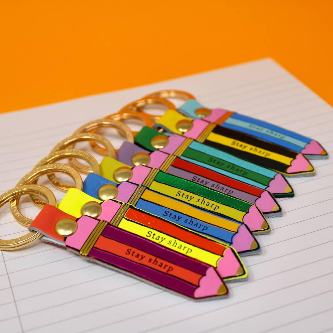 Schlüsselanhänger Leder Bleistift