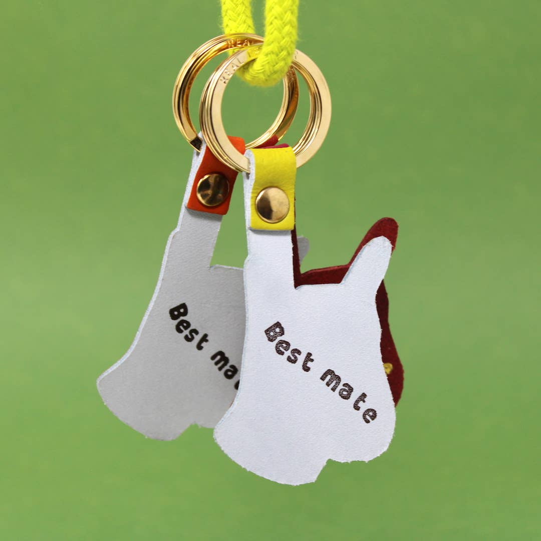 Schlüsselanhänger Leder Hund