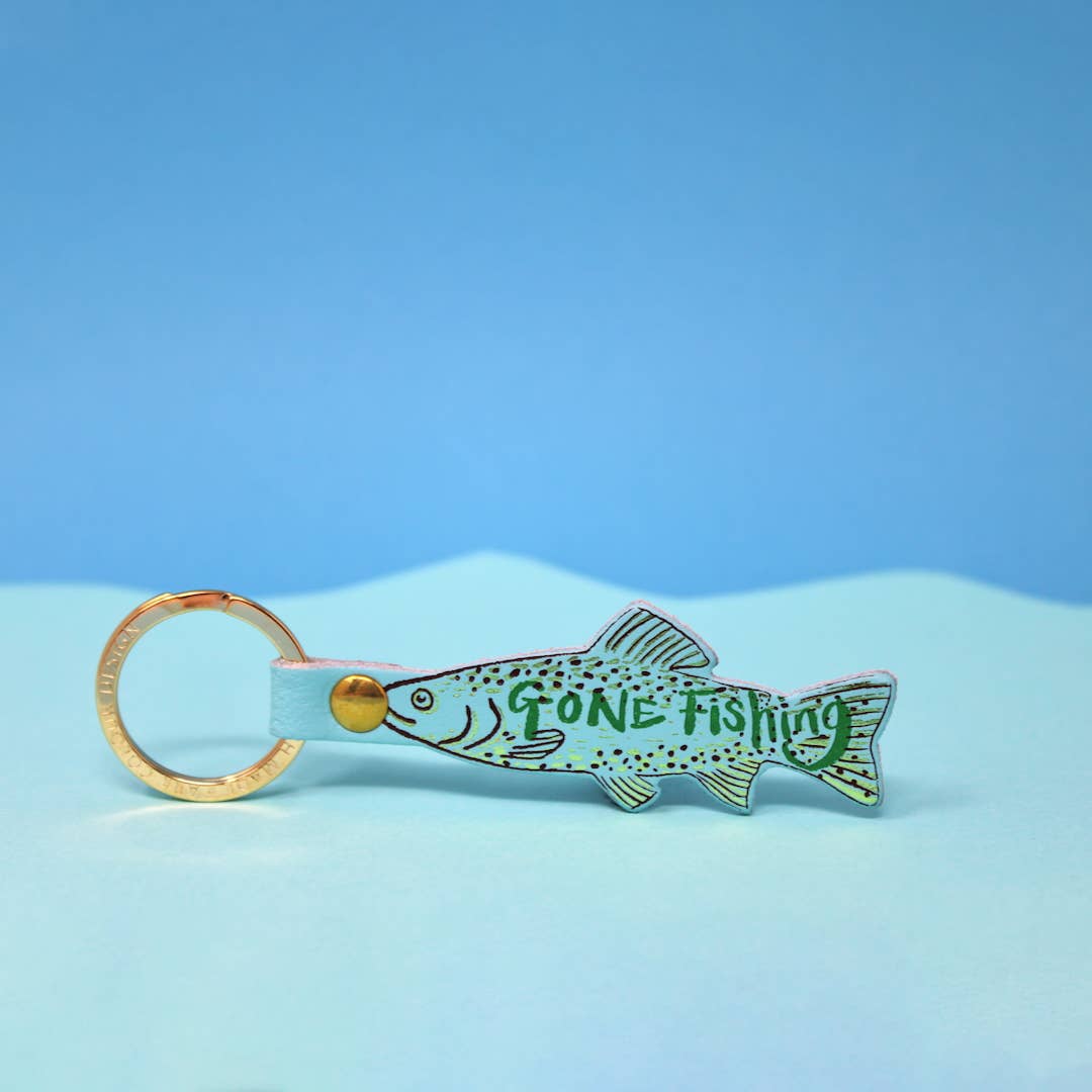 Schlüsselanhänger Leder Fisch