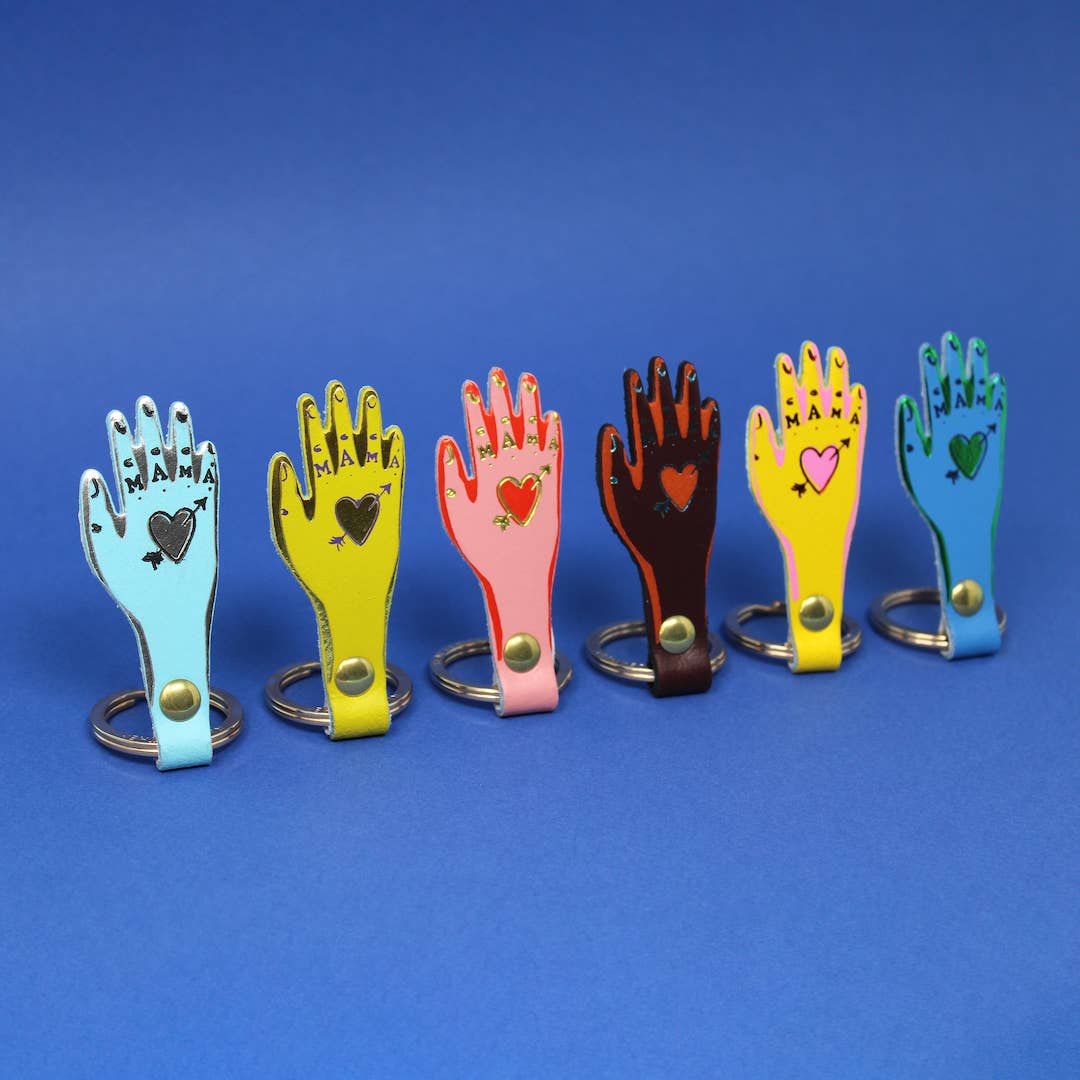 Schlüsselanhänger Leder Tarot Hand Papa