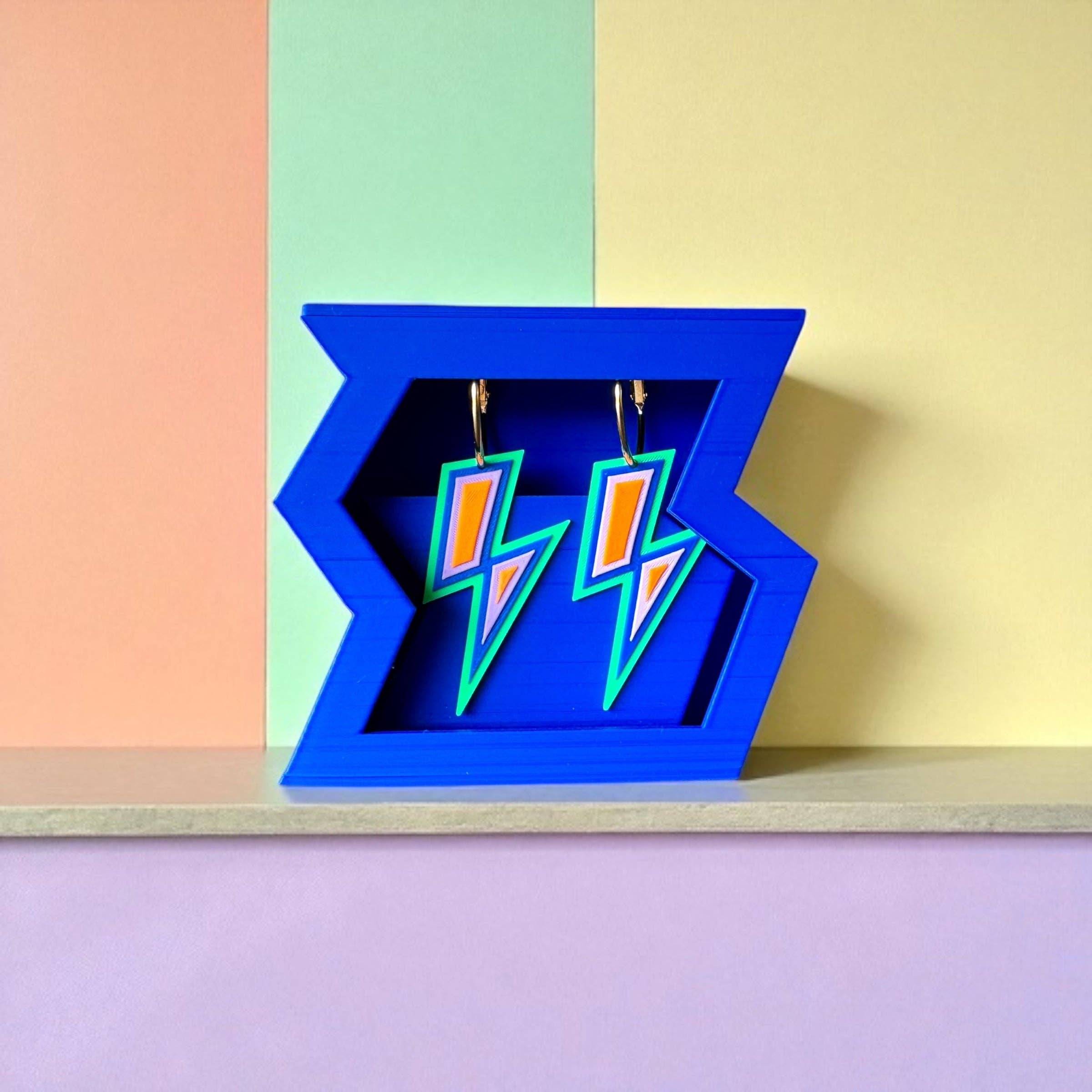 FLASH – Ohrringe Blau Blitz