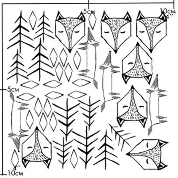 Fuchs im Wald Porzellansticker