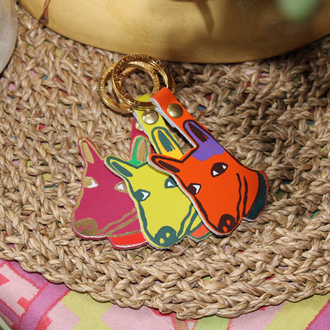 Schlüsselanhänger Leder Hund