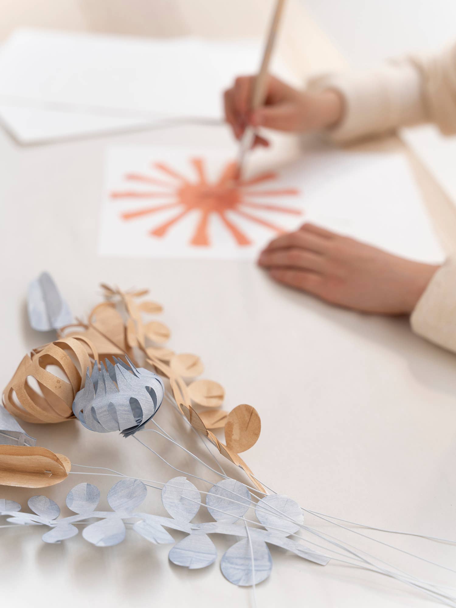 DIY-Strauß aus weißen Blumen (12 Stück)