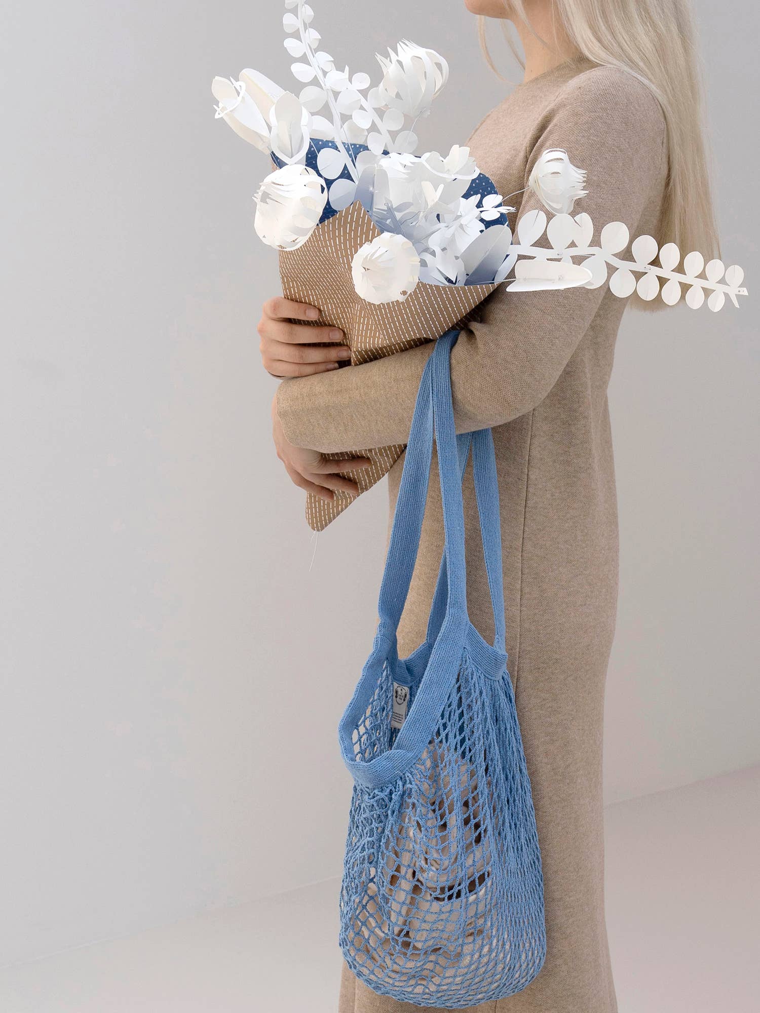 DIY-Strauß aus weißen Blumen (12 Stück)