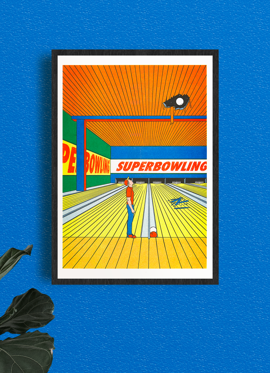 Art Print / A3 / Super Bowling