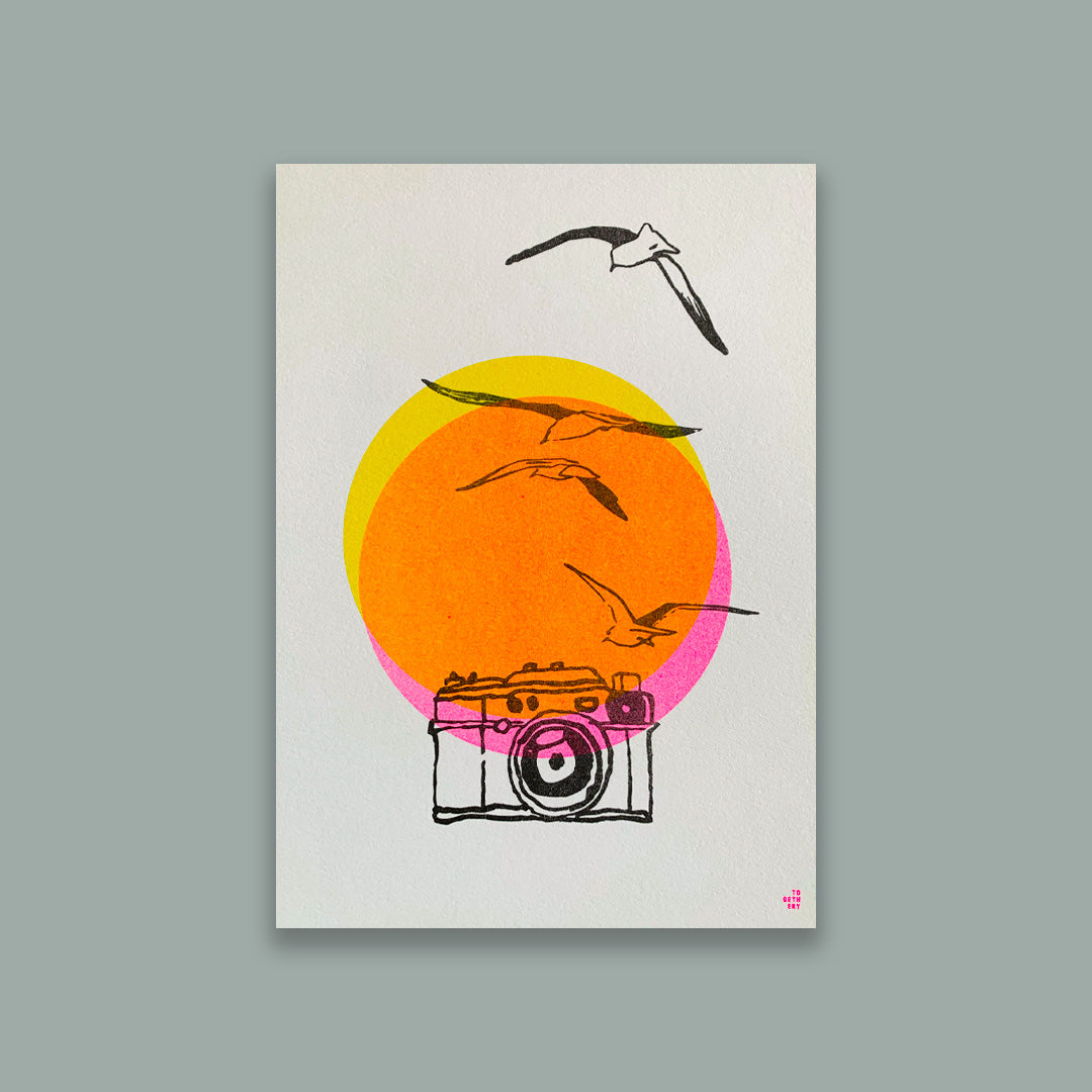 Art Print / Kamera / A5 / Pflanzenfarbe
