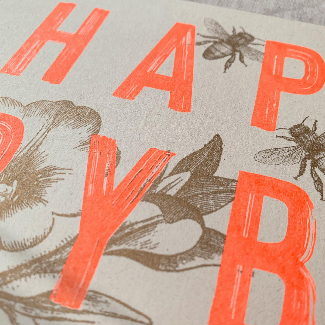 Maxikarte zum Geburtstag / Happy B-Day / A5 / Ökopapier - Togethery