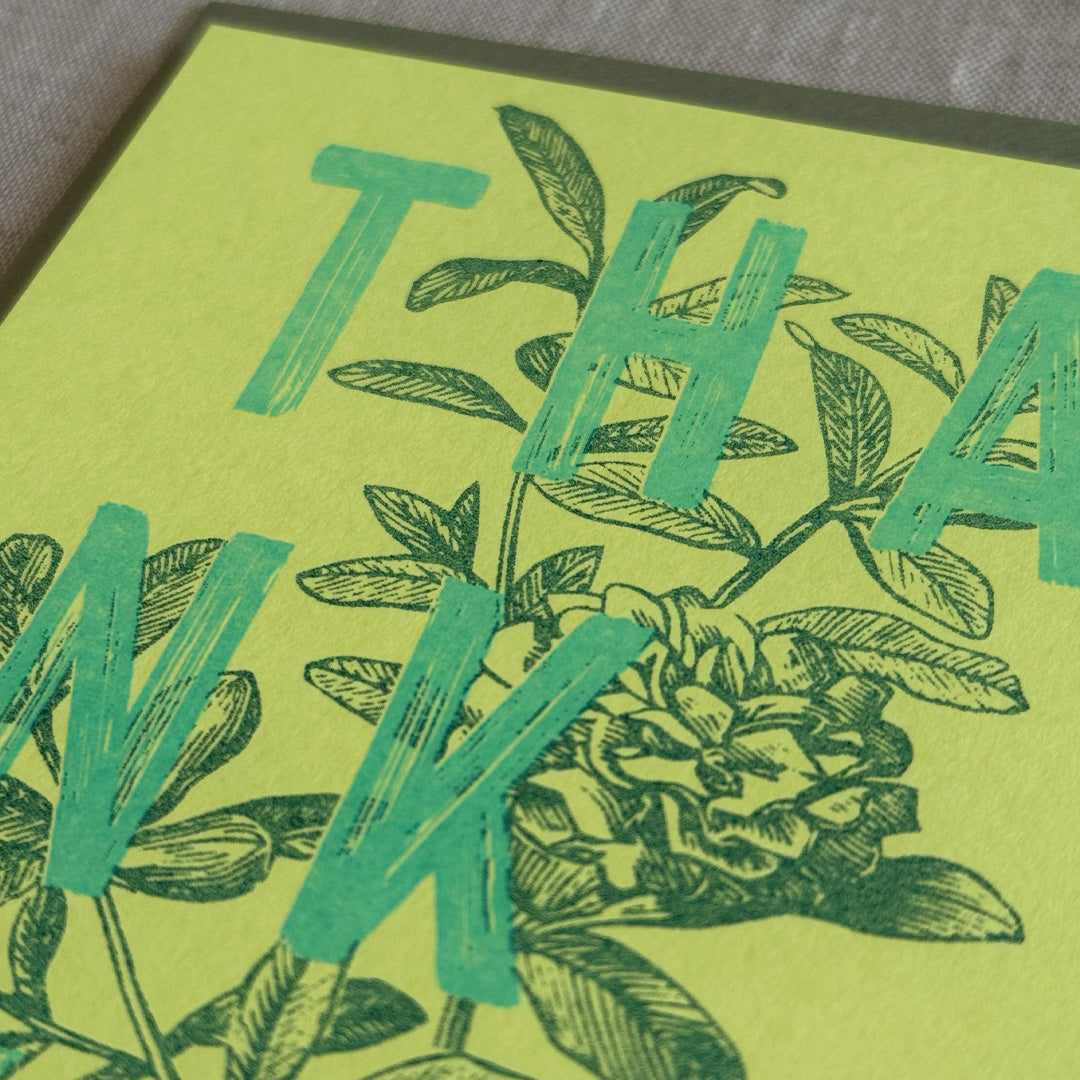 Karte mit Umschlag / Typo / Thank you / Premium Gmund Papier - Togethery