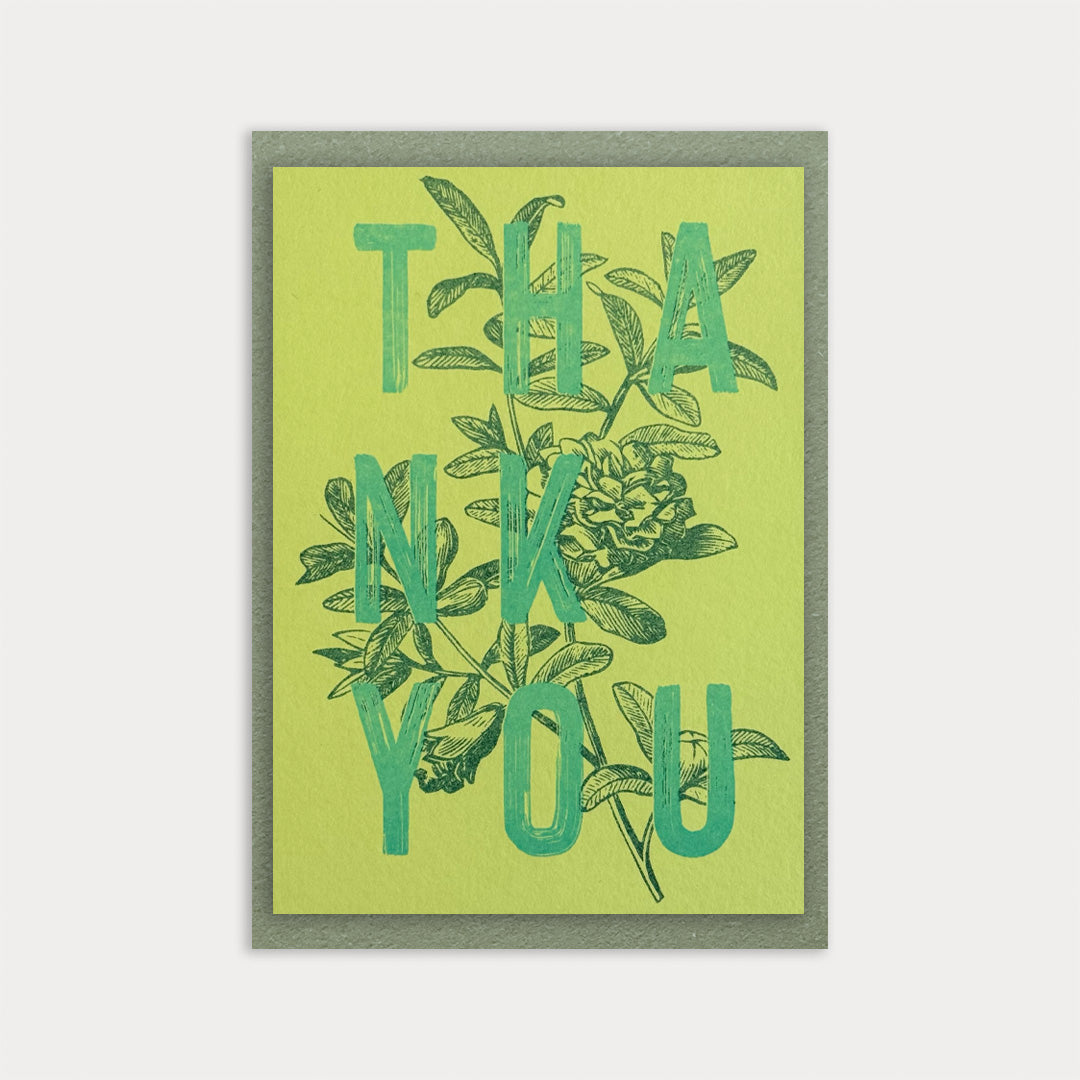 Karte mit Umschlag / Typo / Thank you / Premium Gmund Papier - Togethery