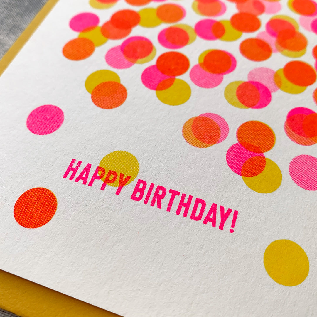 Geburtstagskarte / Konfetti / Happy Birthday / Premium Naturpapier - Togethery
