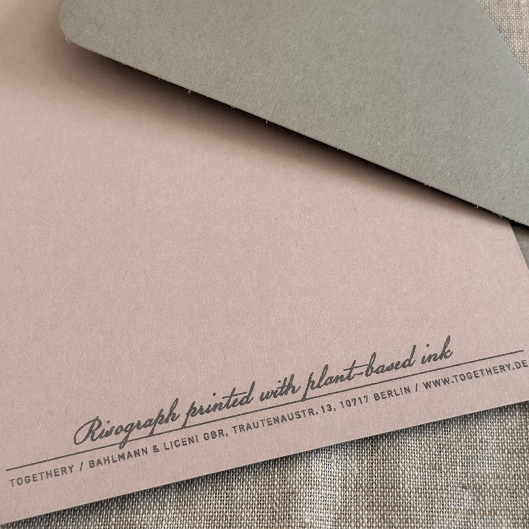 Weihnachtskarte Tannen Gmund Papier Grau