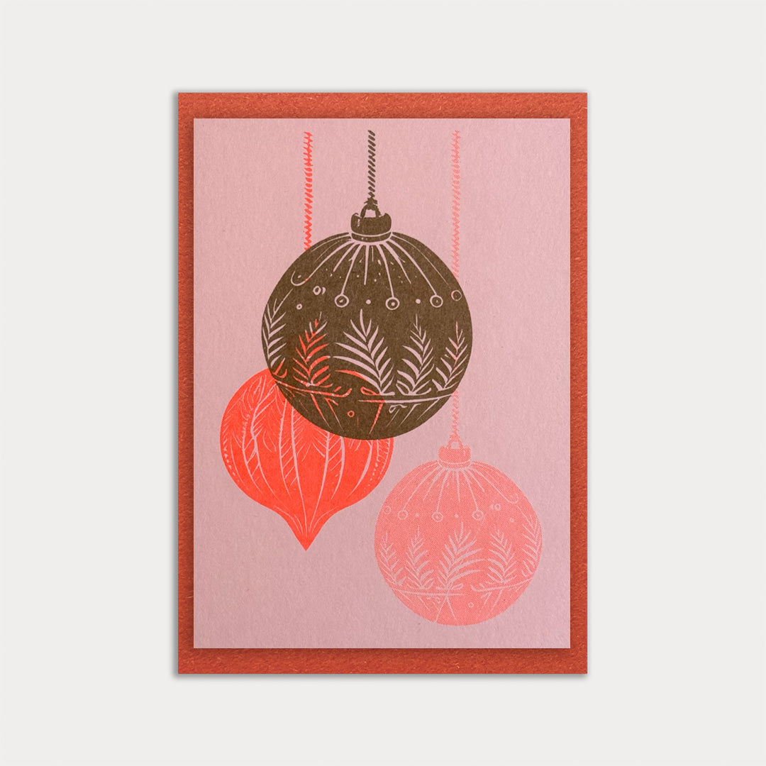 Weihnachtskarte Gmund Papier Pink