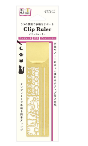 Midori / Lineal / Lesezeichen / Gold mit Motiven - Togethery