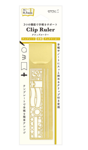 Midori / Lineal / Lesezeichen / Gold mit Motiven - Togethery