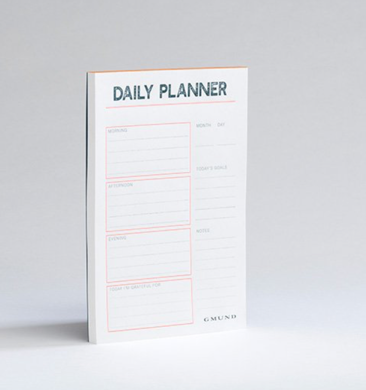 Gmund Letterpress Daily Planner - Neon orange/blau