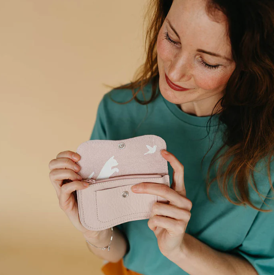 Keecie Portemonnaie Leder Siebdruck