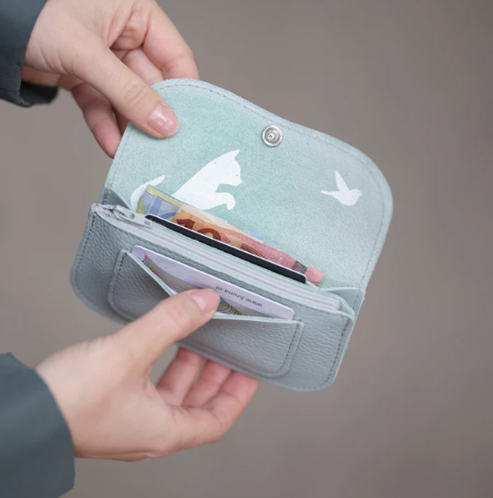 Keecie Portemonnaie Leder Siebdruck