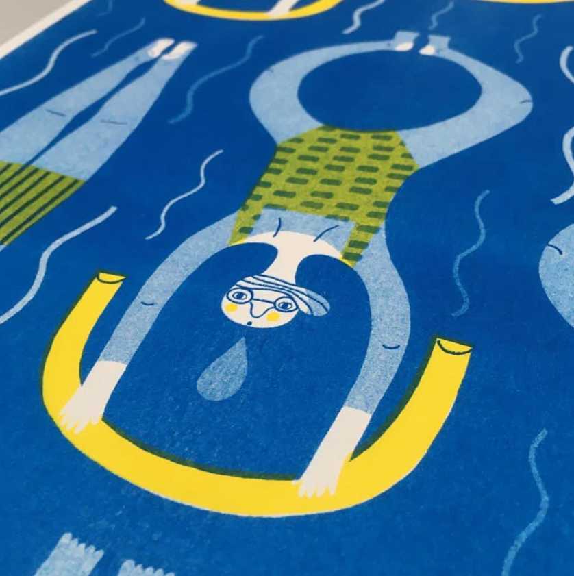 Art Print / A3 / How to Swim / Mina Braun