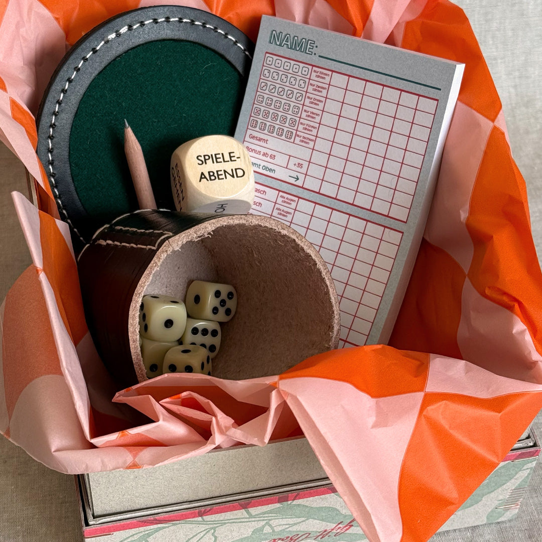 Geschenkbox / Spieleabend / Kniffel