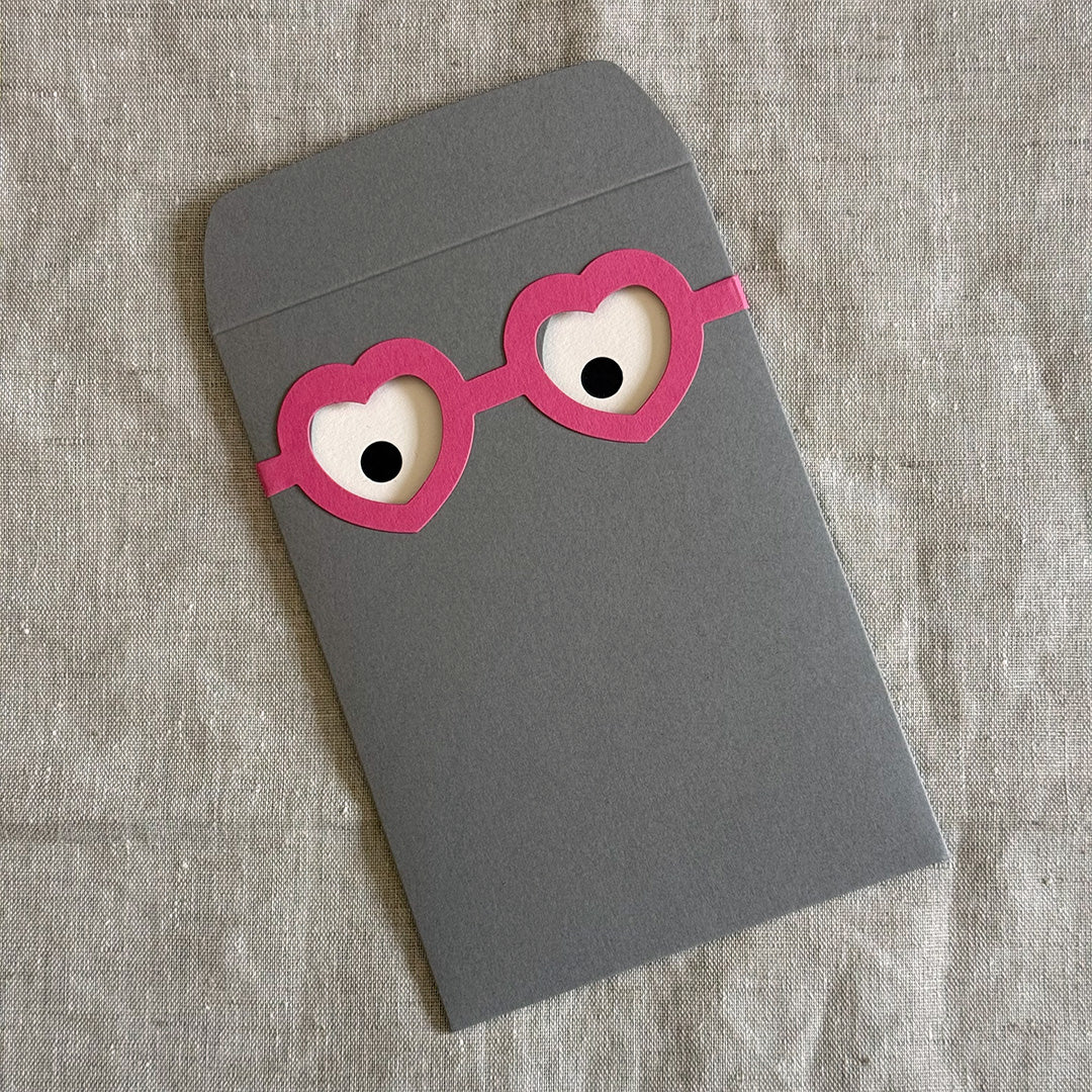 Umschlag mit Herz-Brille - Togethery