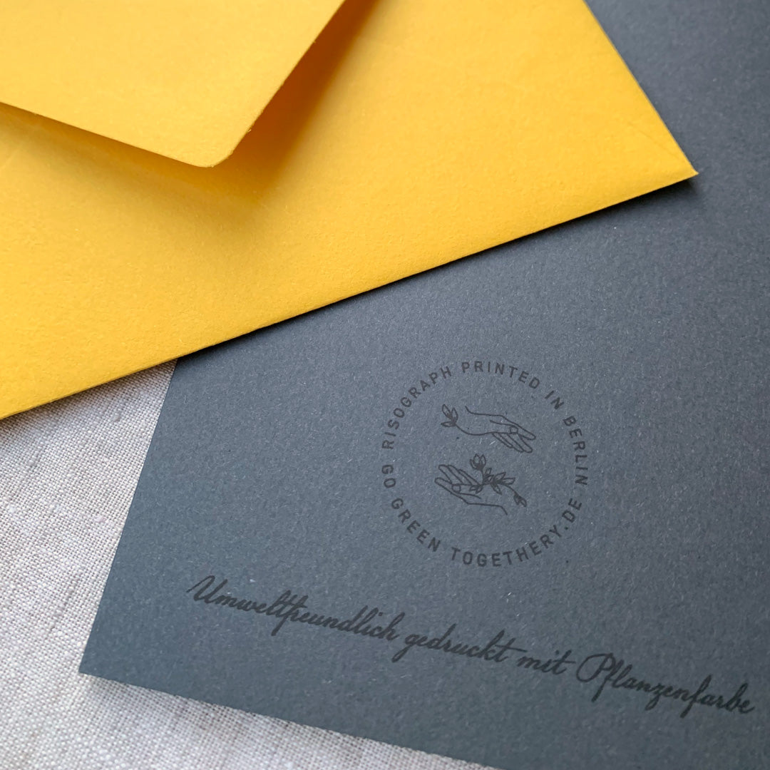 Klappkarte / Typo / Happy B-Day / Recyclingpapier - Togethery