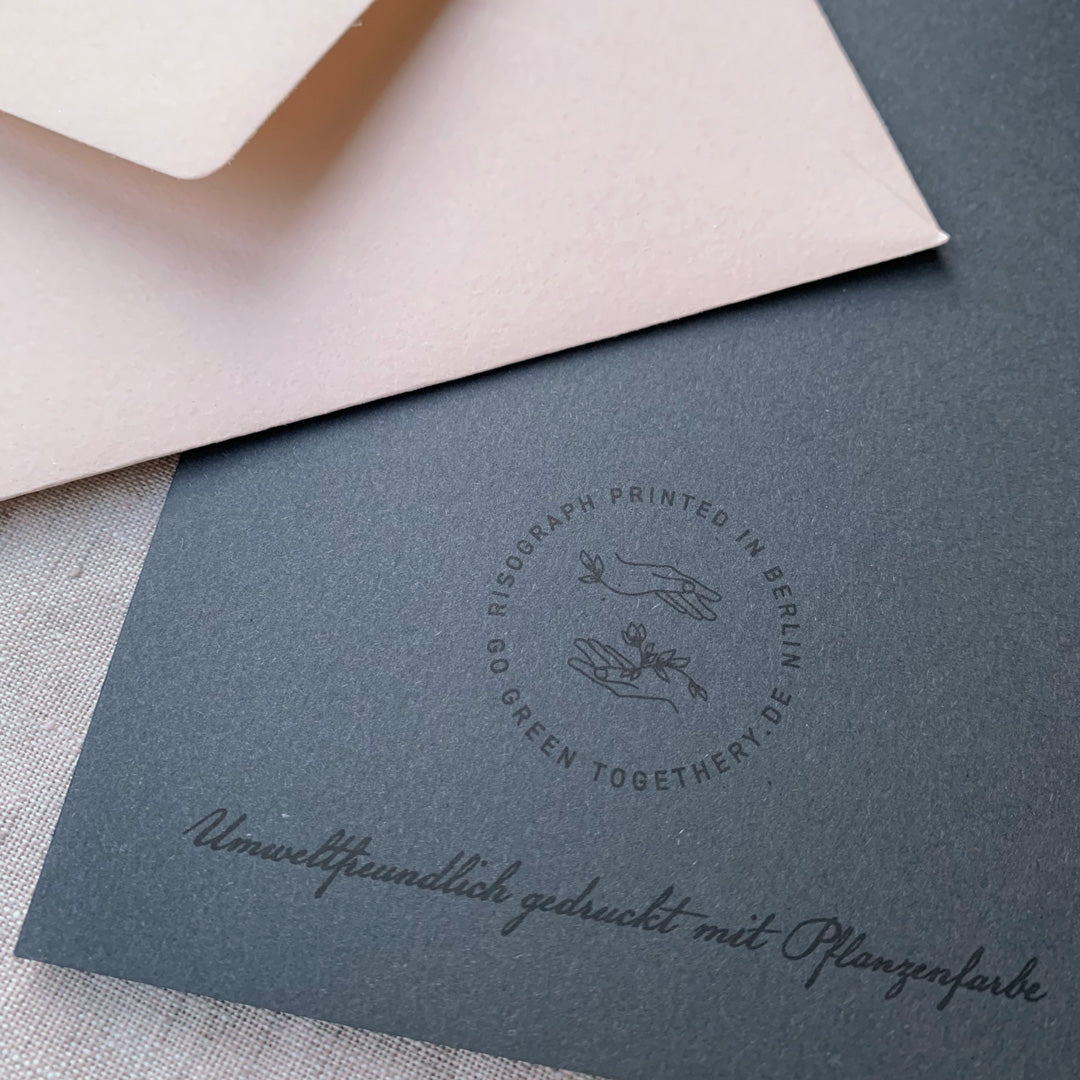 Klappkarte / Typo / Gutschein / Recyclingpapier - Togethery