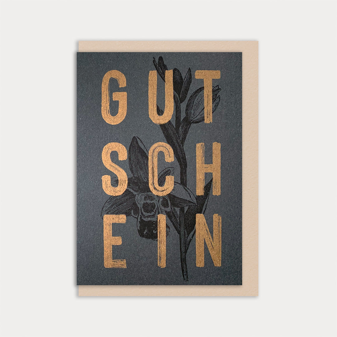Klappkarte / Typo / Gutschein / Recyclingpapier - Togethery