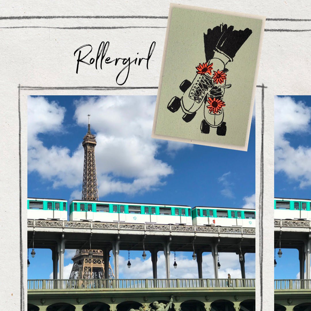 Rollschuhe / Karte mit Umschlag / A7 - Togethery