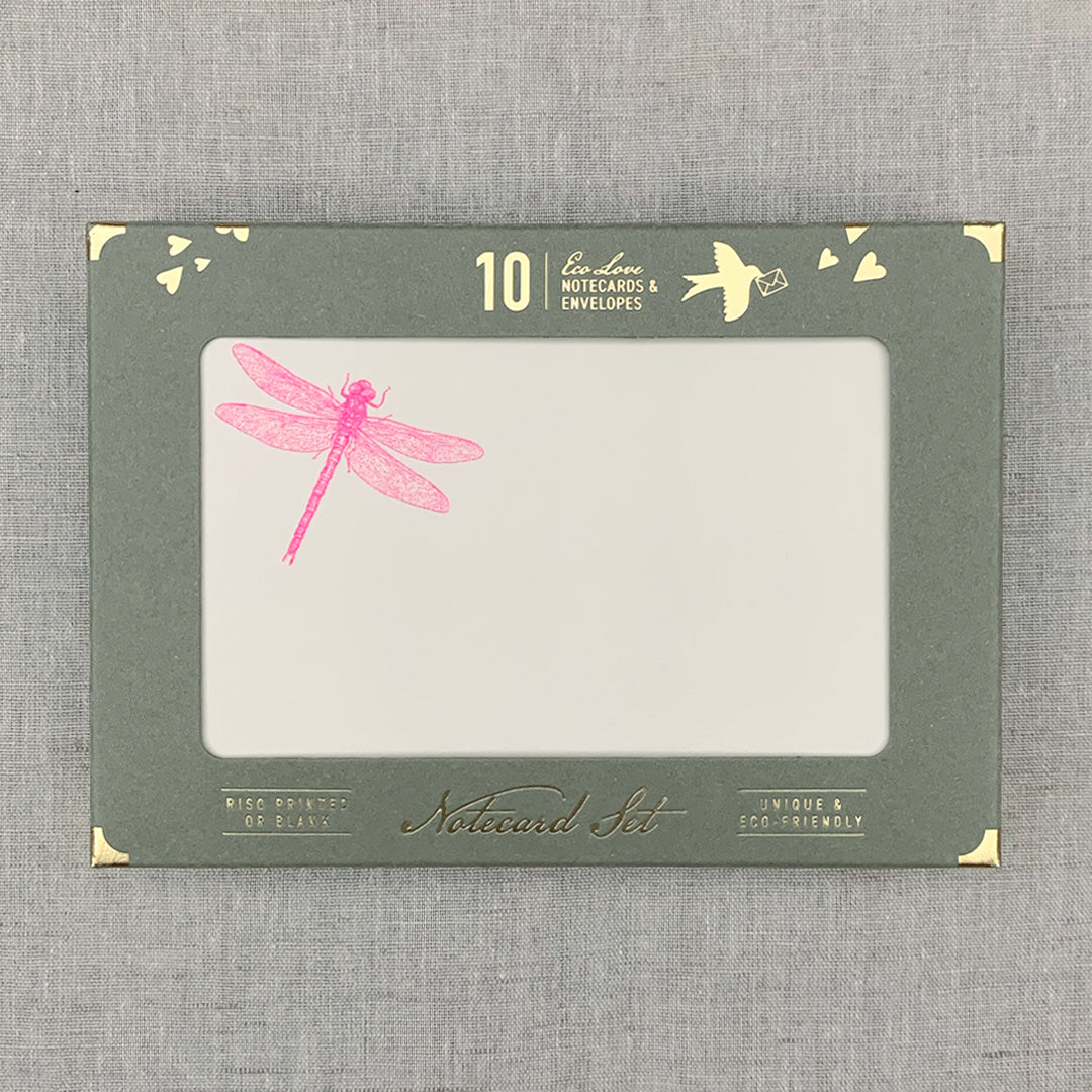 Notecard Set / Riso-Druck / Libelle / nachhaltig - Togethery