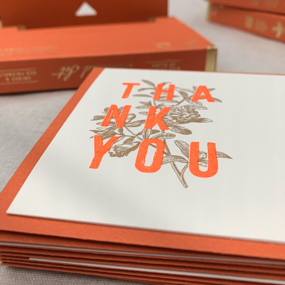 Notecard Set / Riso-Druck / Thank you / nachhaltig - Togethery