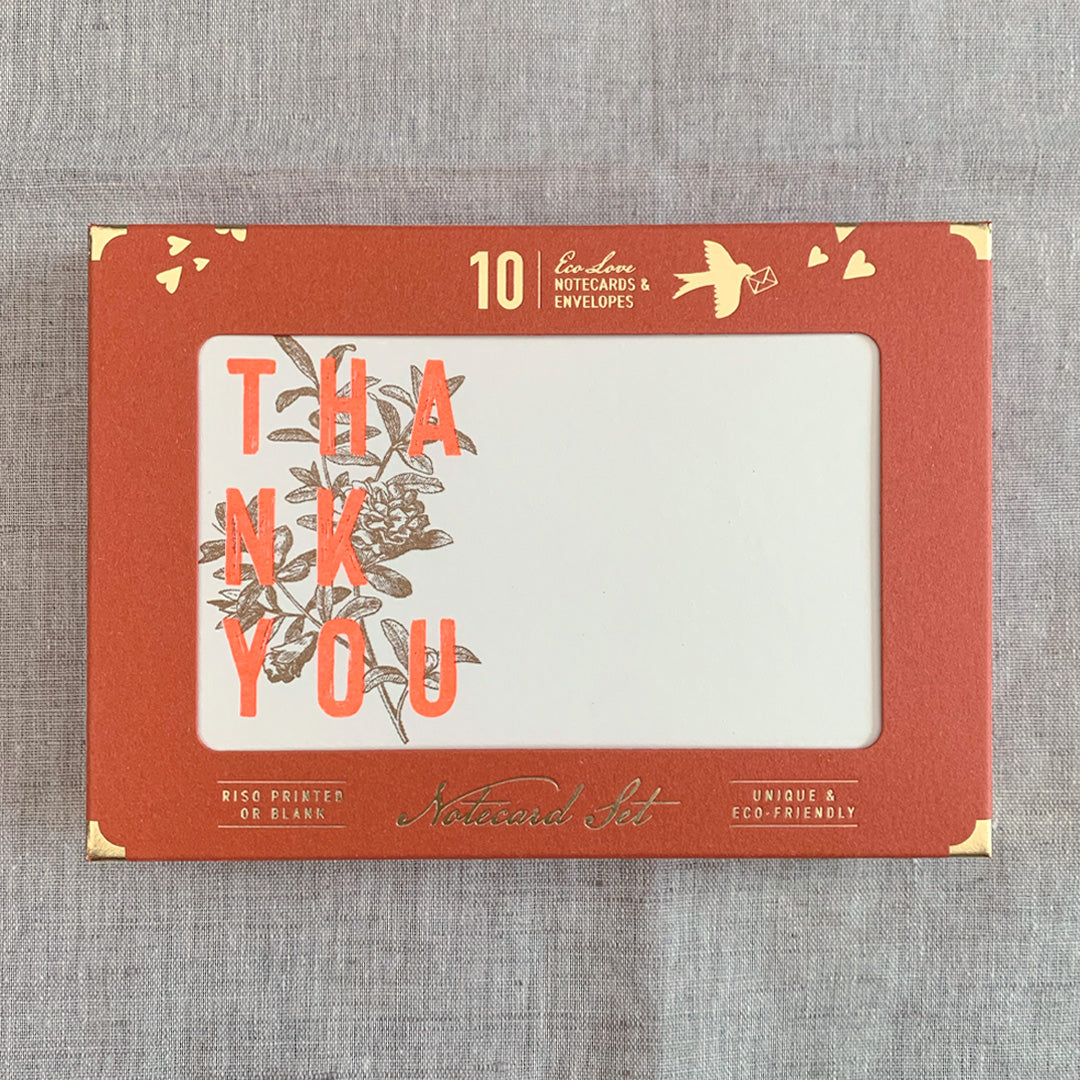 Notecard Set / Riso-Druck / Thank you / nachhaltig - Togethery