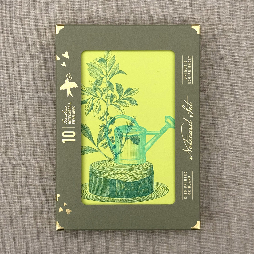 Notecard Set / Hut mit Gießkanne / Premium Gmund Papier - Togethery