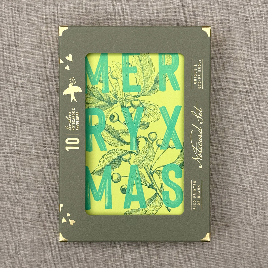 Notecard Set / Typo / Xmas / Premium Gmund Papier - Togethery