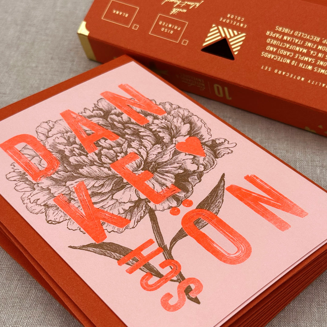 Notecard Set / Typo / Dankeschön / Premium Gmund Papier - Togethery