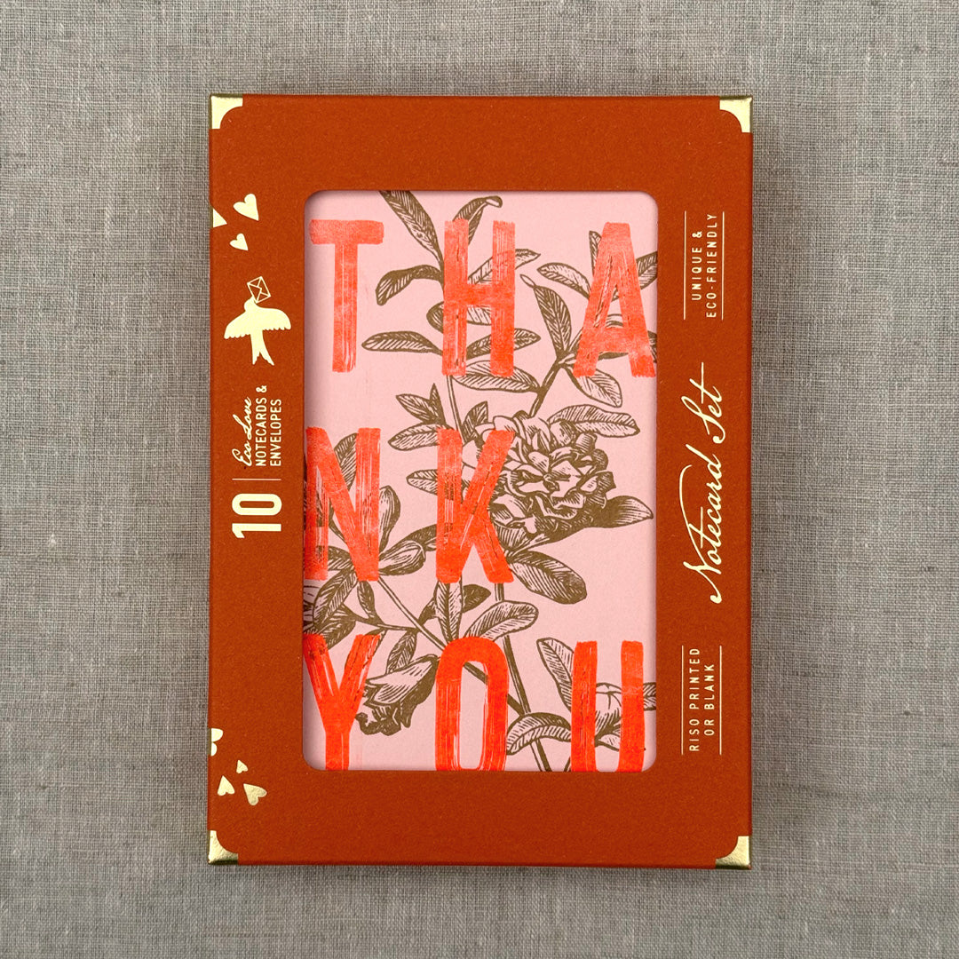 Notecard Set / Typo / Thank you / Premium Gmund Papier - Togethery