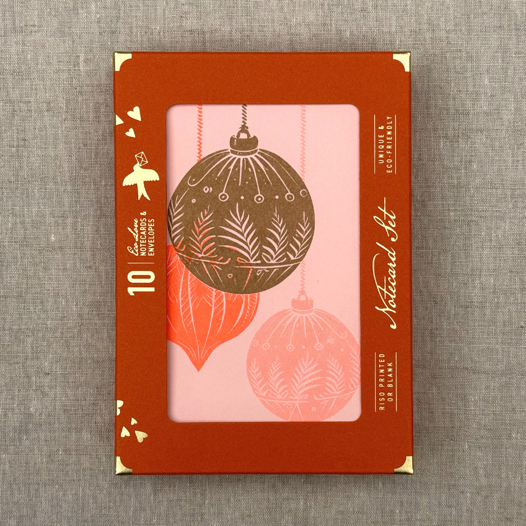 Notecard Set / Weihnachtskugeln / Premium Gmund Papier - Togethery