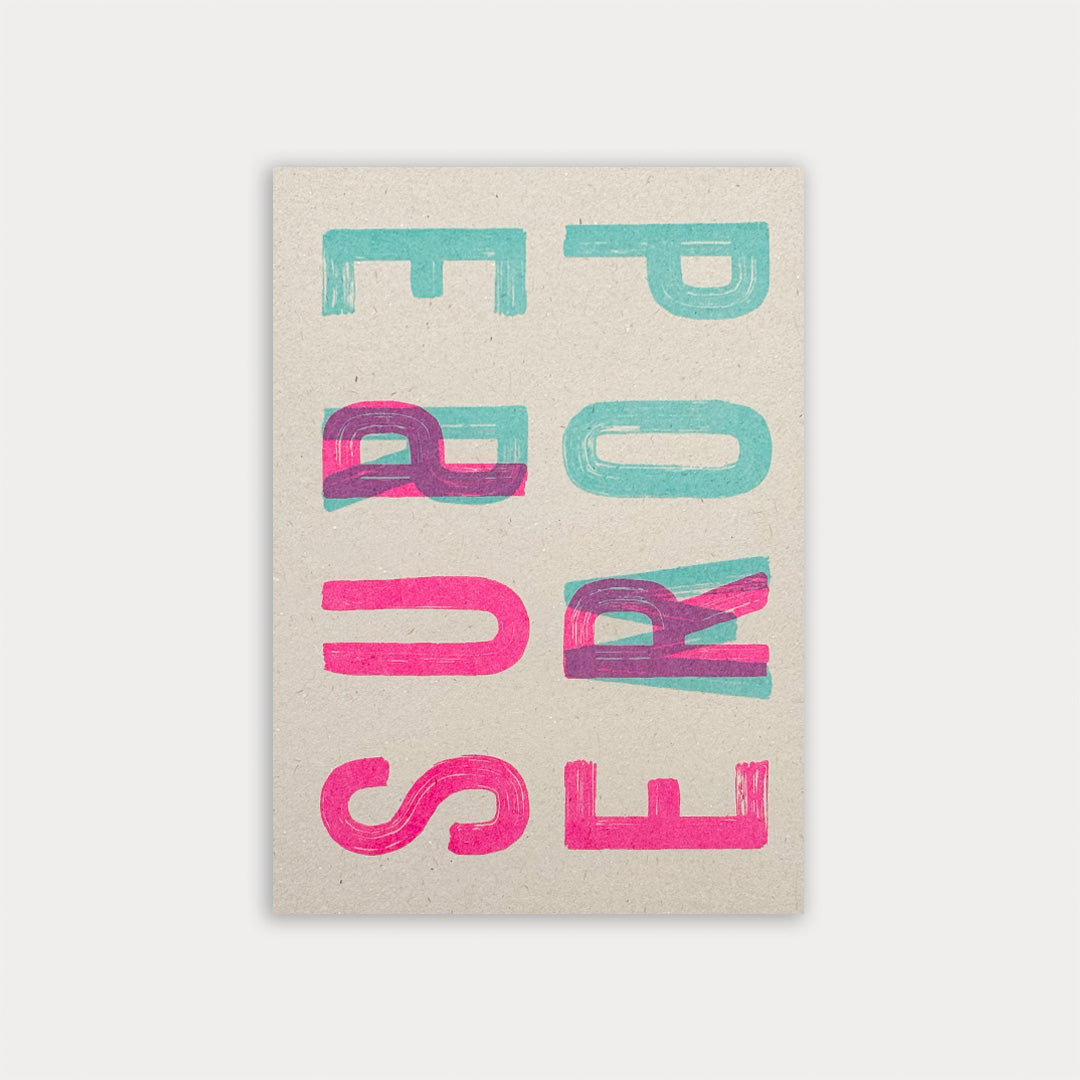 Postkarte / Super Power / Risographie / Togethery