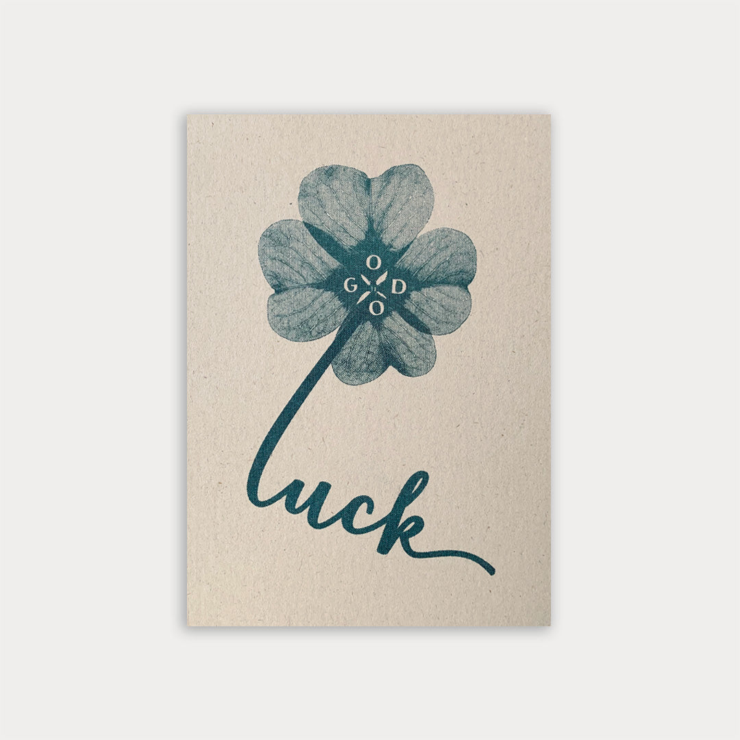 Postkarte / Kleeblatt / Good Luck - Togethery