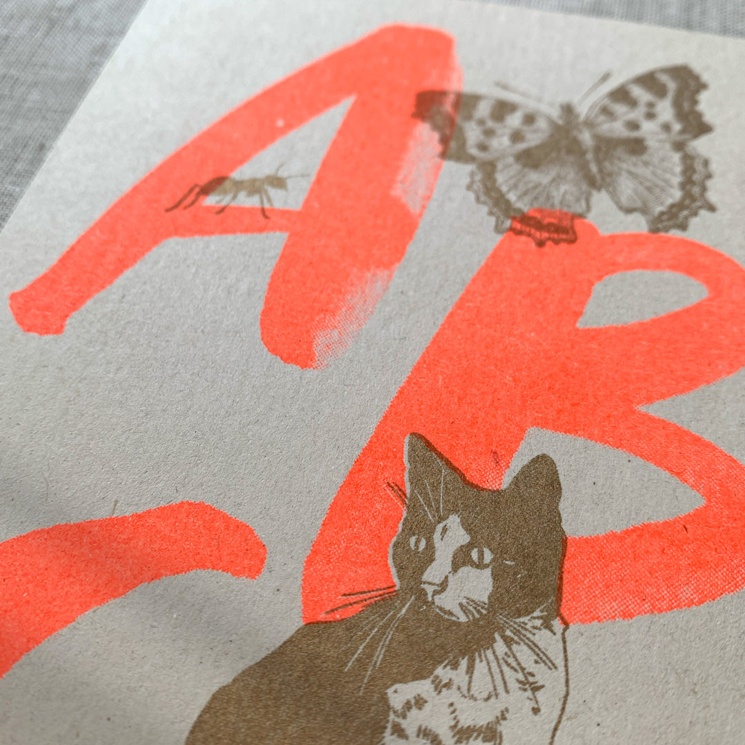 Postkarte zur Einschulung / ABC - Togethery