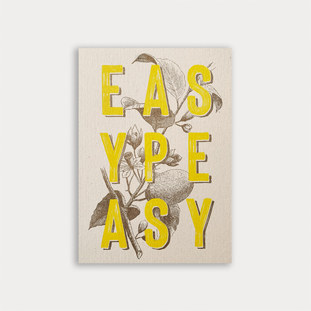 Postkarte / Typo / Easy Peasy - Togethery
