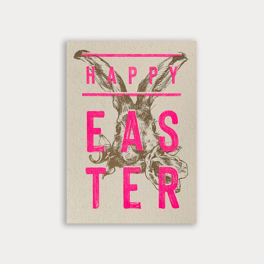 Postkarte / Typo / Happy Easter / Ökopapier - Togethery