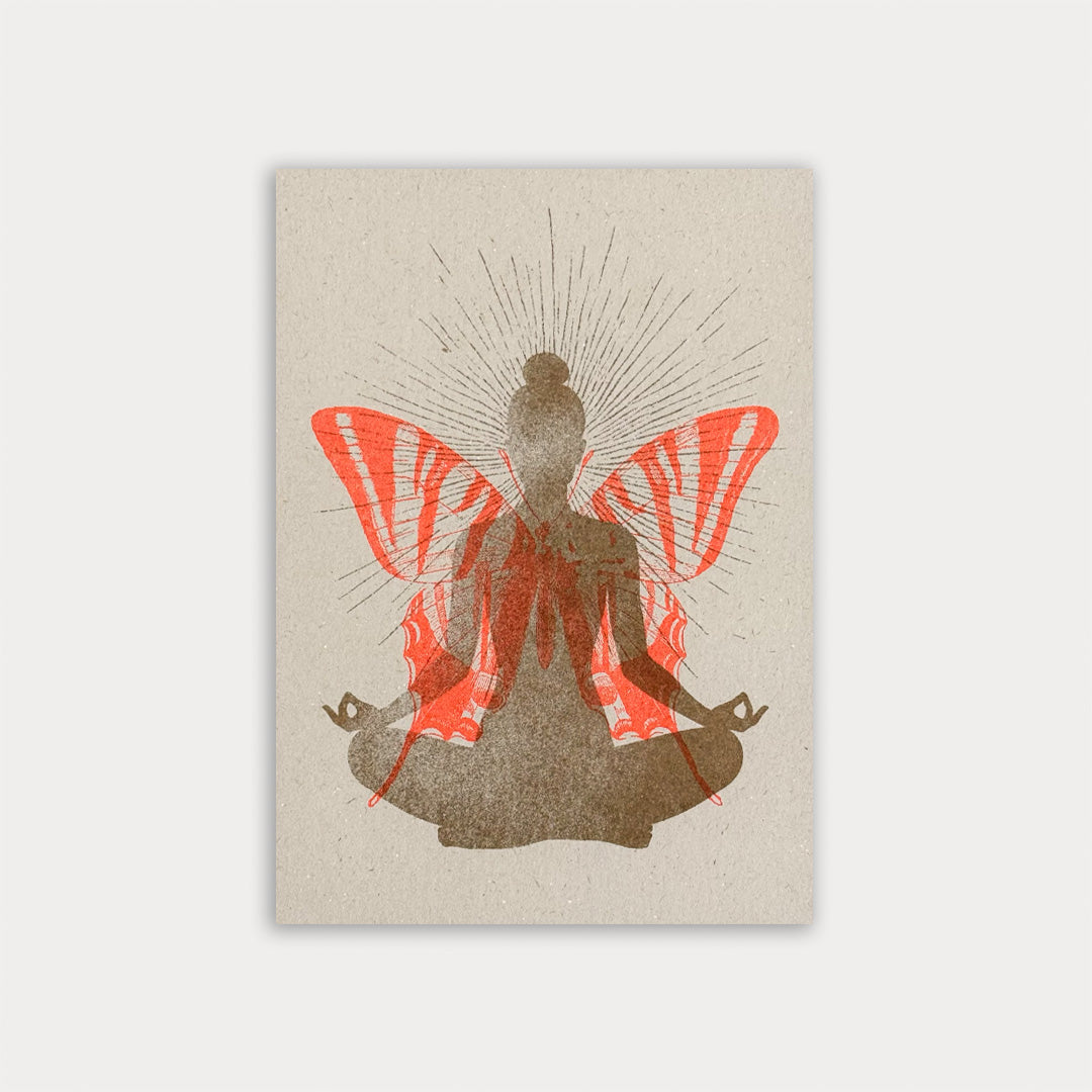 Postkarte / Yoga / Meditation / Ökopapier - Togethery
